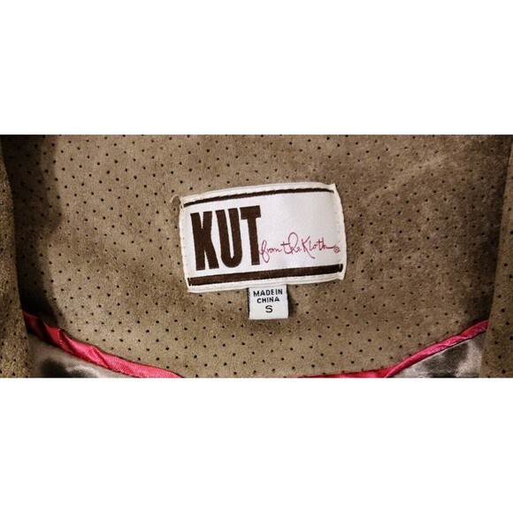 Kut from the Kloth Womens Faux Suede Open Short Jacket Size S Beige Lined - Picture 5 of 9